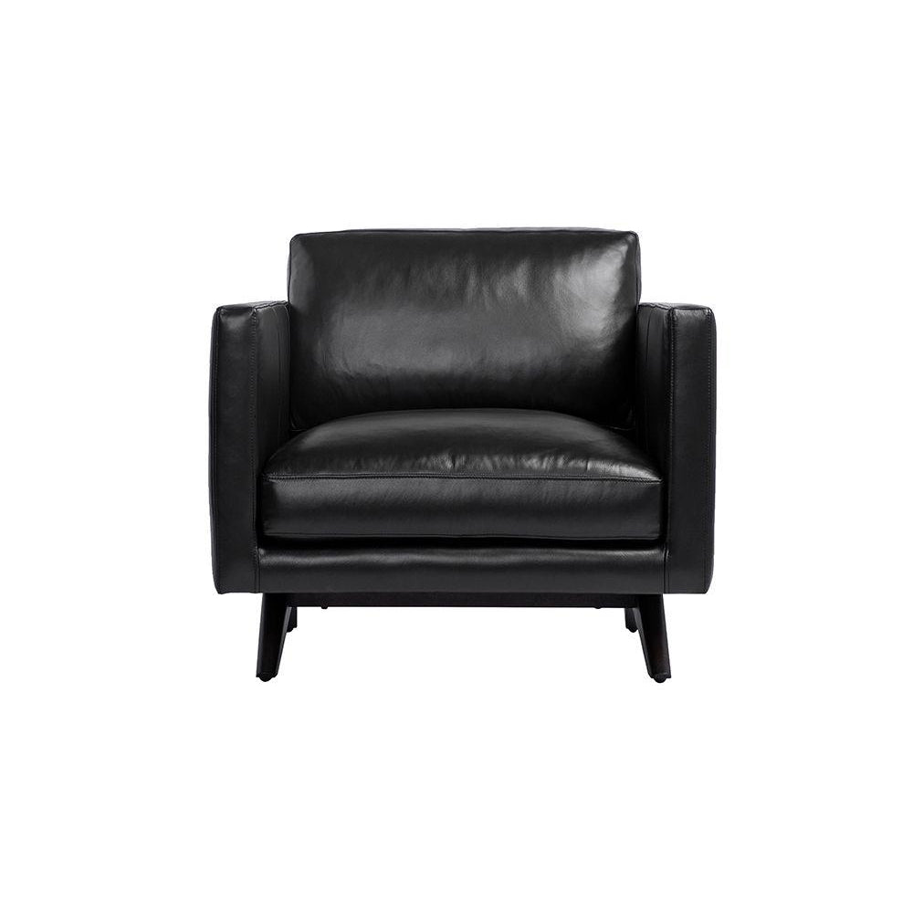 Rogers Armchair-Sunpan-SUNPAN-107299-Lounge ChairsCortina Black Leather-2-France and Son