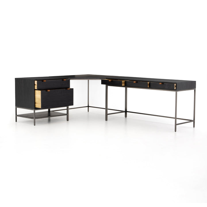 Trey Desk System With Filing Cabinet-Four Hands-FH-107322-005-DesksAuburn Poplar-4-France and Son