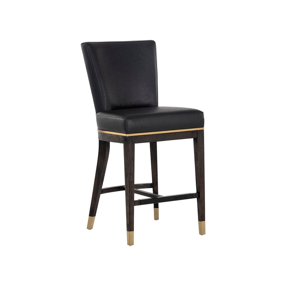 Alister Counter Stool & Barstool-Sunpan-SUNPAN-107444-Stools & OttomansCounter Stool-Bravo Black / Abbington Black-2-France and Son