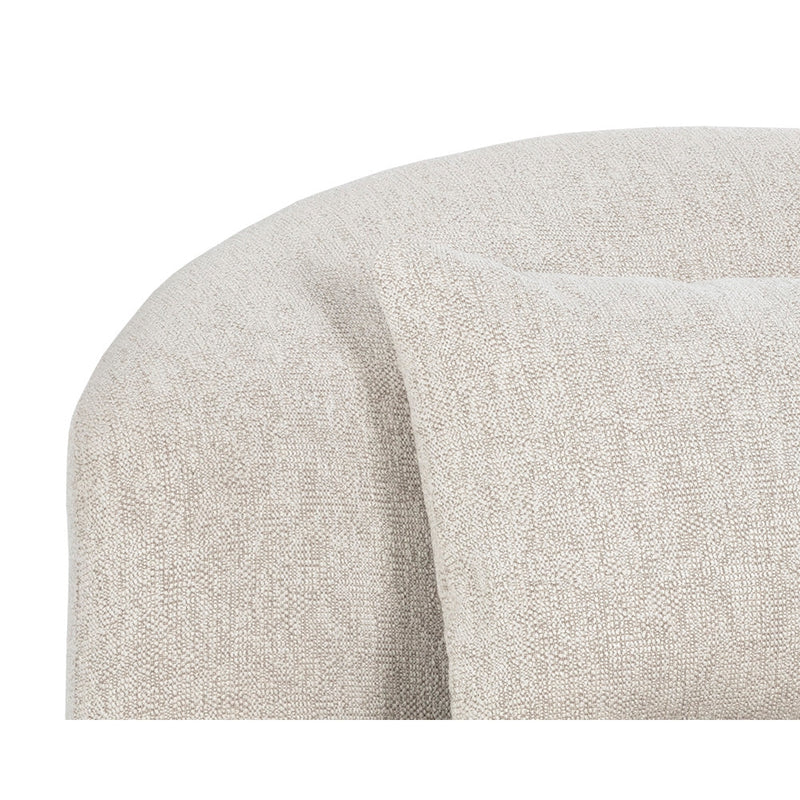 Soraya Swivel Armless Chair - Dove Cream-Sunpan-SUNPAN-107454-Lounge Chairs-6-France and Son