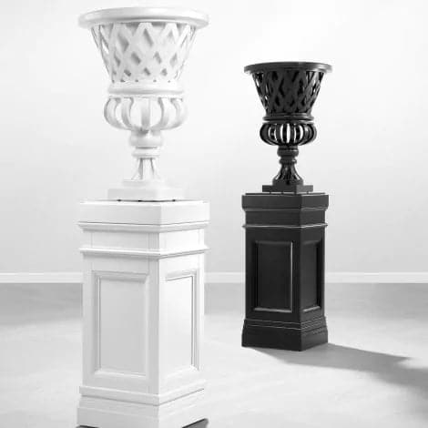 Column Marceau waxed black finish-Eichholtz-EICHHOLTZ-107461-Side Tables-2-France and Son