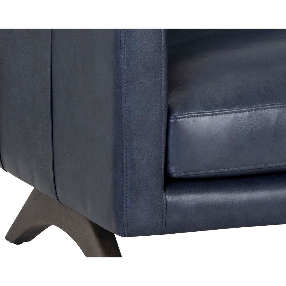 Rogers Armchair - Cortina Ink Leather-Sunpan-SUNPAN-107548-Lounge ChairsBlue-9-France and Son