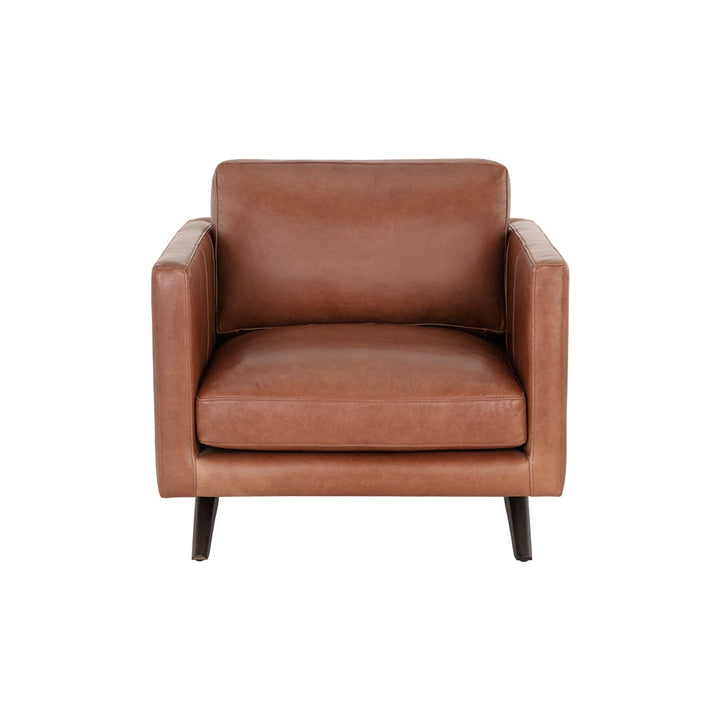 Rogers Armchair - Cortina Ink Leather-Sunpan-SUNPAN-107548-Lounge ChairsBlue-4-France and Son