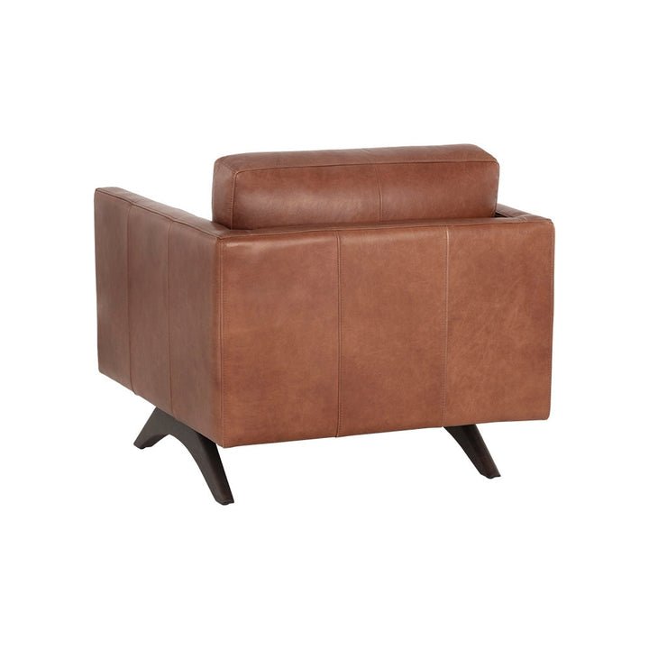 Rogers Armchair - Cortina Ink Leather-Sunpan-SUNPAN-107548-Lounge ChairsBlue-8-France and Son