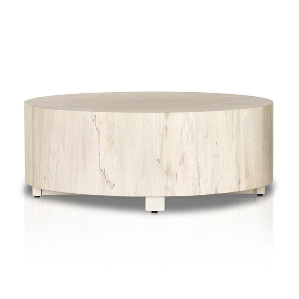 Hudson Round Coffee Table-Four Hands-FH-107550-010-Coffee TablesBleached Spalted-1-France and Son