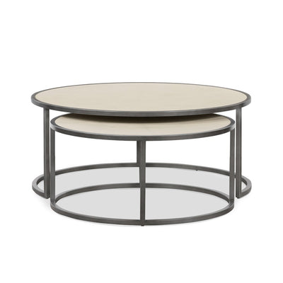 Shagreen Nesting Coffee Table-Four Hands-FH-VBEN-018-Coffee TablesGrey-15-France and Son