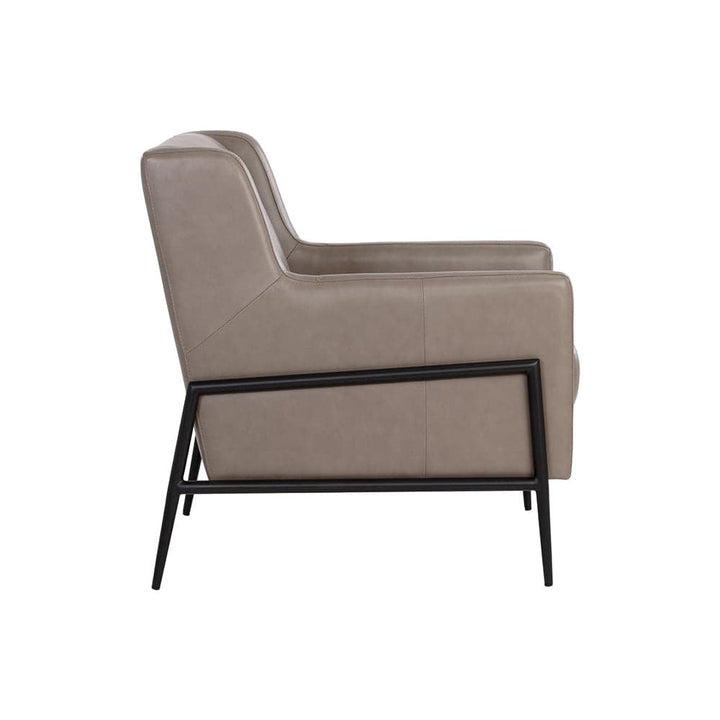 Talula Lounge Chair - Alpine Grey Leather-Sunpan-SUNPAN-107697-Lounge Chairs-4-France and Son