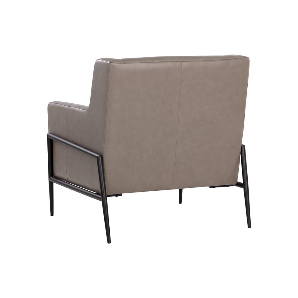 Talula Lounge Chair - Alpine Grey Leather-Sunpan-SUNPAN-107697-Lounge Chairs-5-France and Son