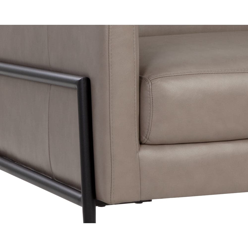 Talula Lounge Chair - Alpine Grey Leather-Sunpan-SUNPAN-107697-Lounge Chairs-6-France and Son