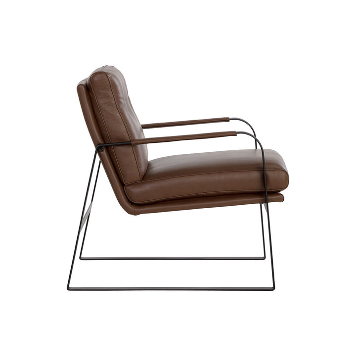 Sterling Lounge Chair - Missouri Mahogany Leather-Sunpan-SUNPAN-107698-Lounge Chairs-3-France and Son