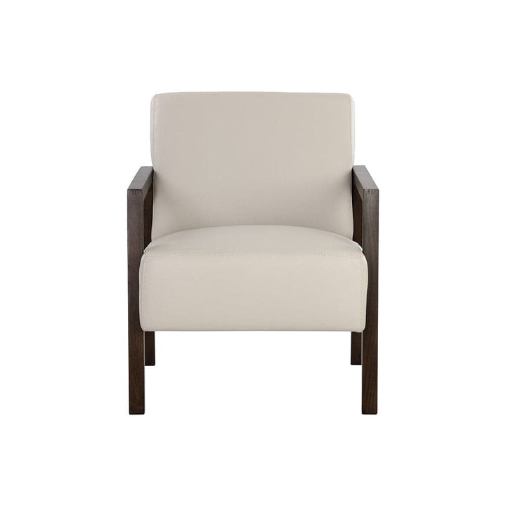 Neymar Lounge Chair - Linea Light Grey Leather-Sunpan-SUNPAN-107703-Lounge Chairs-1-France and Son