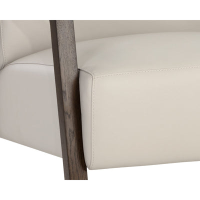 Neymar Lounge Chair - Linea Light Grey Leather-Sunpan-SUNPAN-107703-Lounge Chairs-6-France and Son