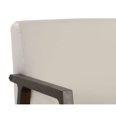 Neymar Lounge Chair - Linea Light Grey Leather-Sunpan-SUNPAN-107703-Lounge Chairs-7-France and Son