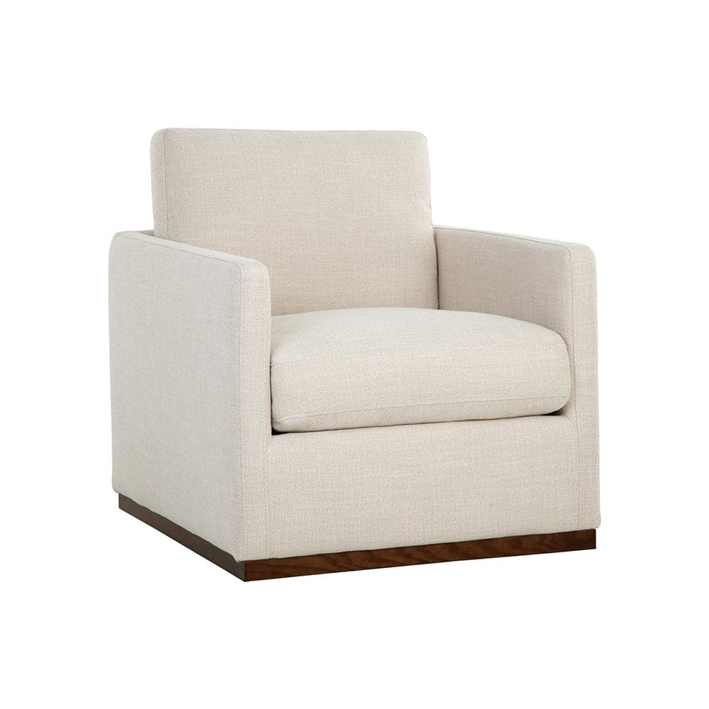Portman Swivel Lounge Chair - Effie Linen-Sunpan-SUNPAN-107767-Lounge Chairs-3-France and Son