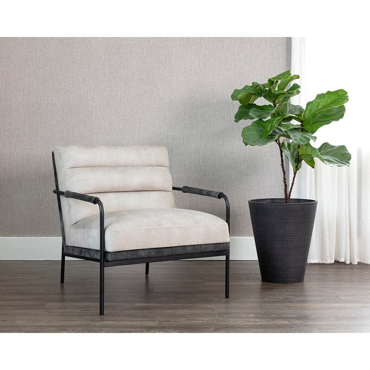 Tristen Lounge Chair-Sunpan-SUNPAN-107777-Lounge ChairsNono Cream-3-France and Son