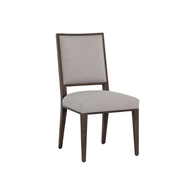 Aurelia Dining Chair-Sunpan-SUNPAN-107791-Dining ChairsDark Brown - Linoso Light Grey-2-France and Son