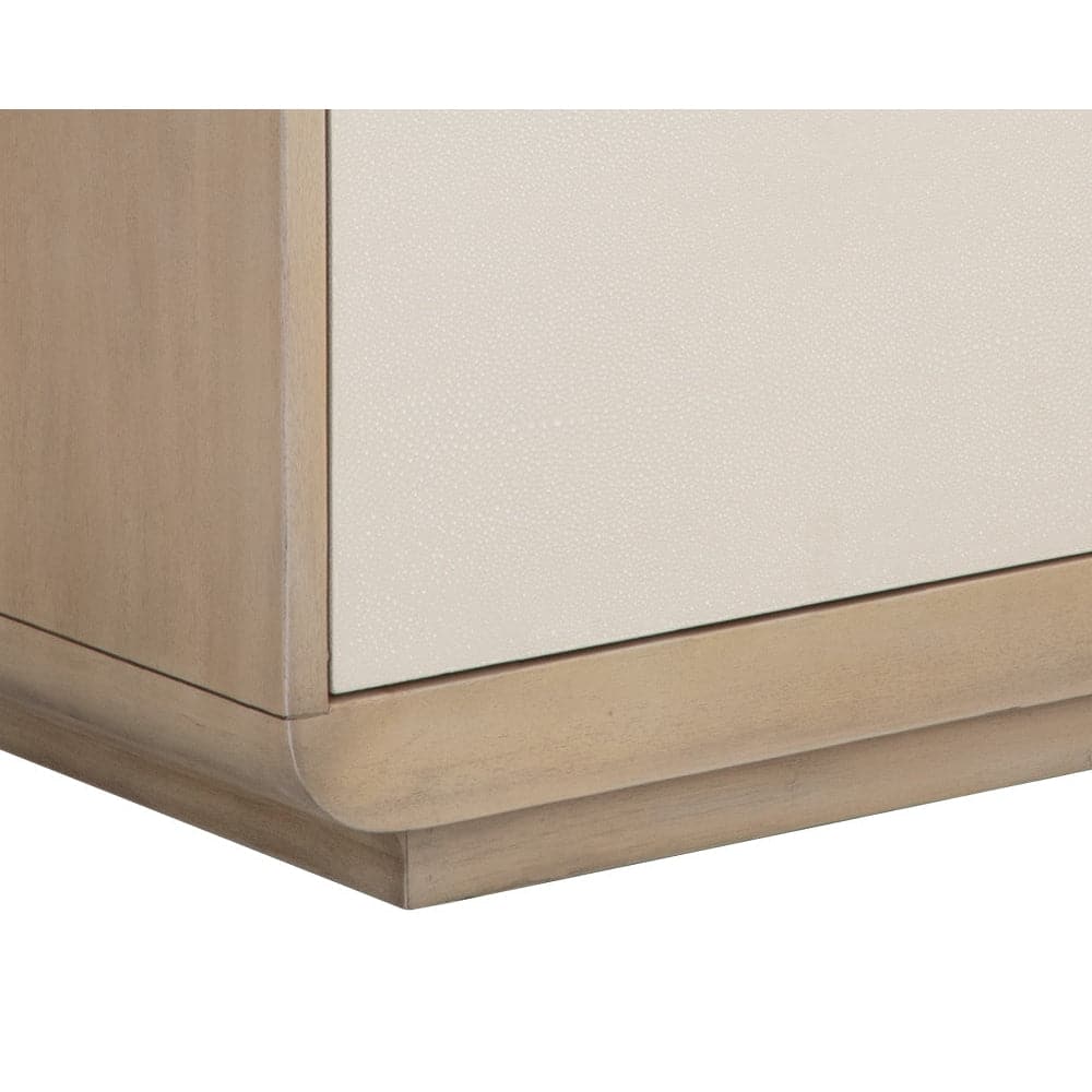 Kayden Media Console And Cabinet - Cream Shagreen-Sunpan-SUNPAN-107820-Media Storage / TV Stands-5-France and Son