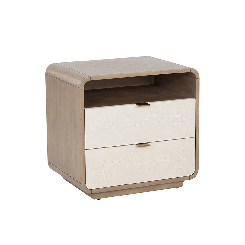 Kayden Nightstand - Cream Shagreen-Sunpan-SUNPAN-107821-Nightstands-1-France and Son