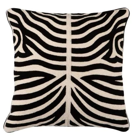 Cushion Zebra Black 50 x 50 cm-Eichholtz-EICHHOLTZ-107828-Pillows-1-France and Son