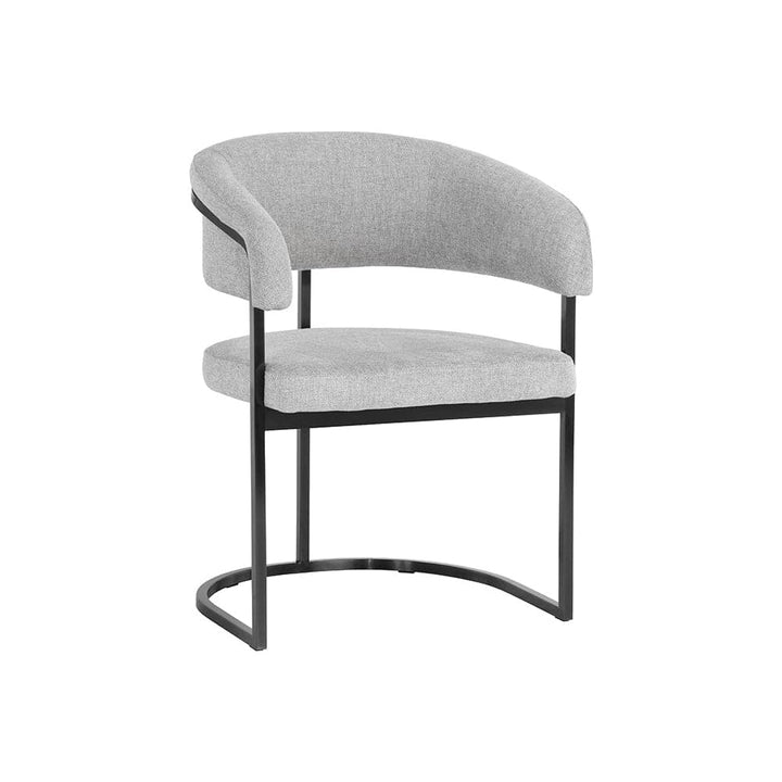 Marris Dining Armchair-Sunpan-SUNPAN-107885-Dining ChairsGunmetal - Belfast Heather Grey-5-France and Son