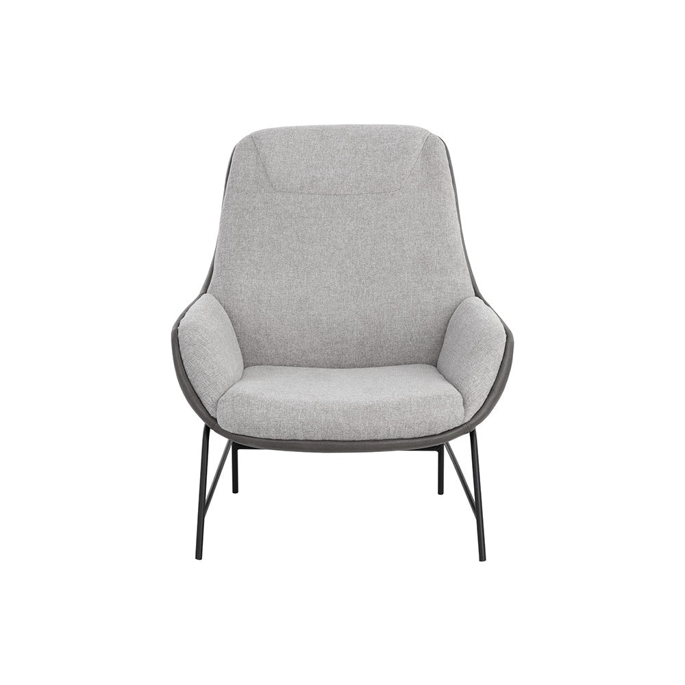 Lucier Lounge Chair-Sunpan-SUNPAN-107760-Lounge ChairsBelfast Oatmeal / Bravo Cognac-6-France and Son