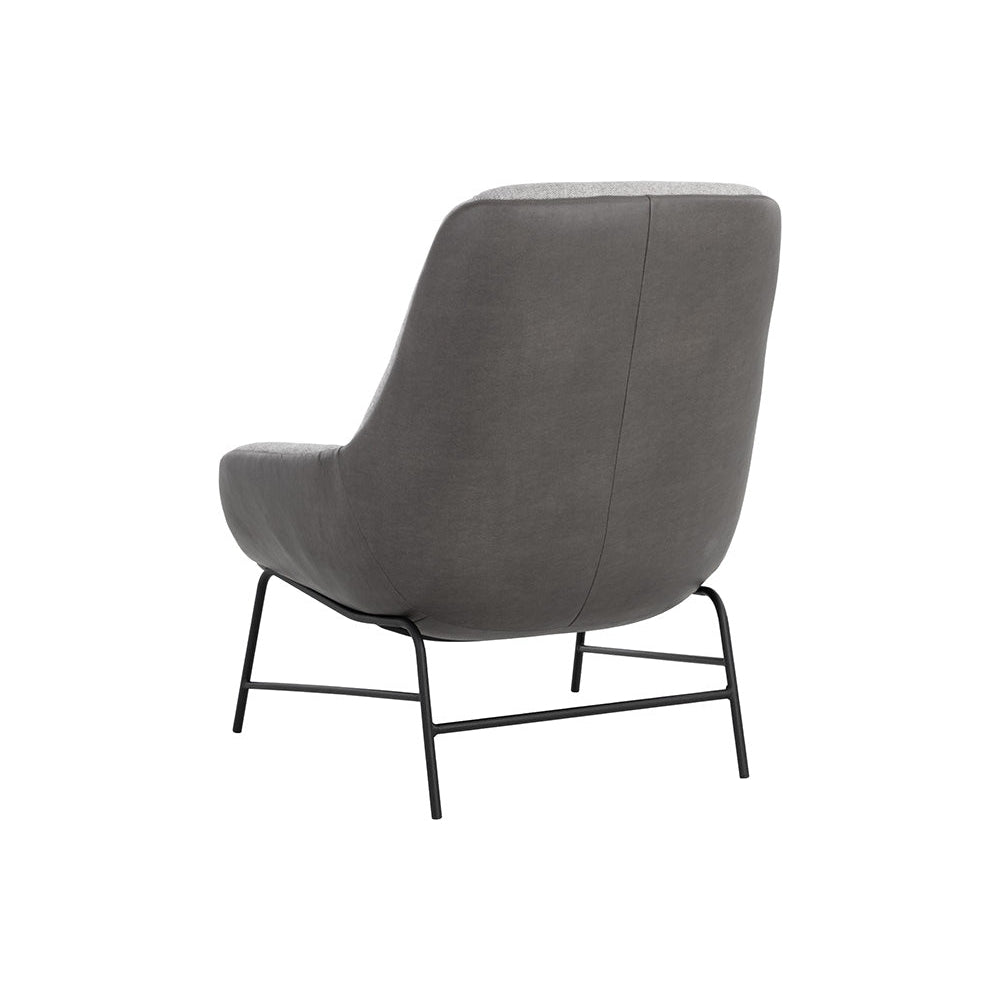 Lucier Lounge Chair-Sunpan-SUNPAN-107760-Lounge ChairsBelfast Oatmeal / Bravo Cognac-9-France and Son