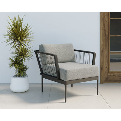 Catania Armchair - Dark Grey - Copacabana Grey-Sunpan-SUNPAN-107909-Lounge Chairs-2-France and Son