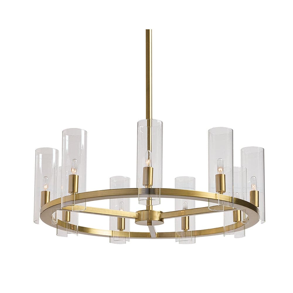 Clarabelle Chandelier - Small-Sunpan-SUNPAN-107926-ChandeliersBrass-1-France and Son