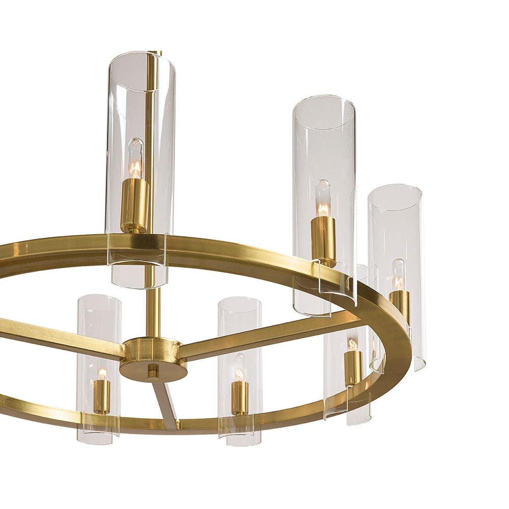 Clarabelle Chandelier - Small-Sunpan-SUNPAN-107926-ChandeliersBrass-2-France and Son