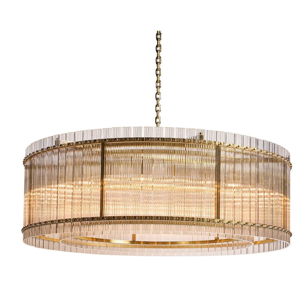 Kore Chandelier - Large-Sunpan-SUNPAN-107929-ChandeliersBrass - Clear-2-France and Son