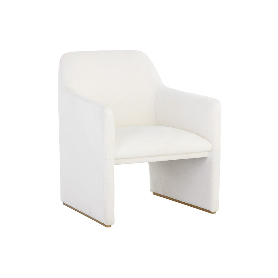Doreen Lounge Chair - Lux Brass - Rubino White-Sunpan-SUNPAN-107952-Lounge Chairs-1-France and Son