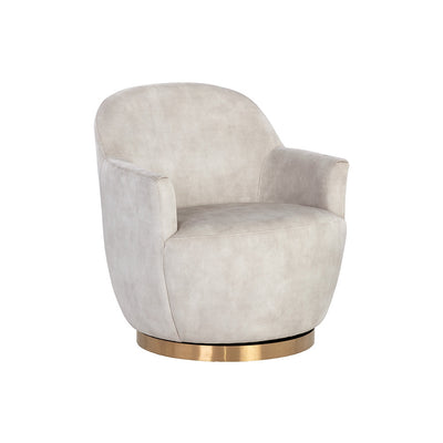 Casey Swivel Lounge Chair-Sunpan-SUNPAN-107964-Lounge ChairsNono Cream-1-France and Son