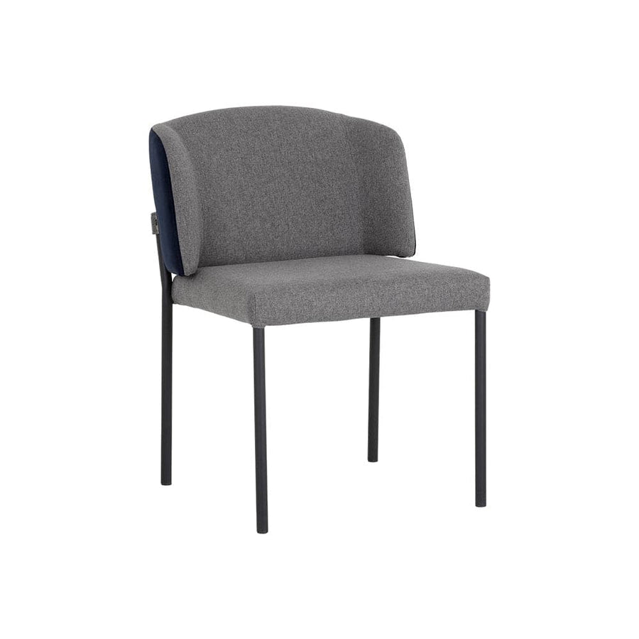 Pearce Dining Chair-Sunpan-SUNPAN-107967-Dining ChairsDark Grey / Abbington Navy-1-France and Son