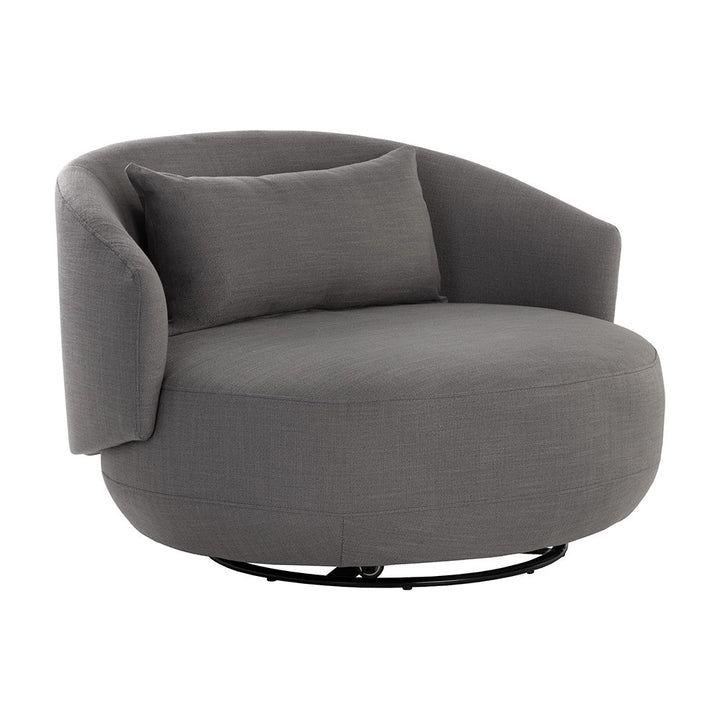 Walsh Swivel Lounge Chair-Sunpan-SUNPAN-107981-Lounge ChairsEffie Smoke-7-France and Son