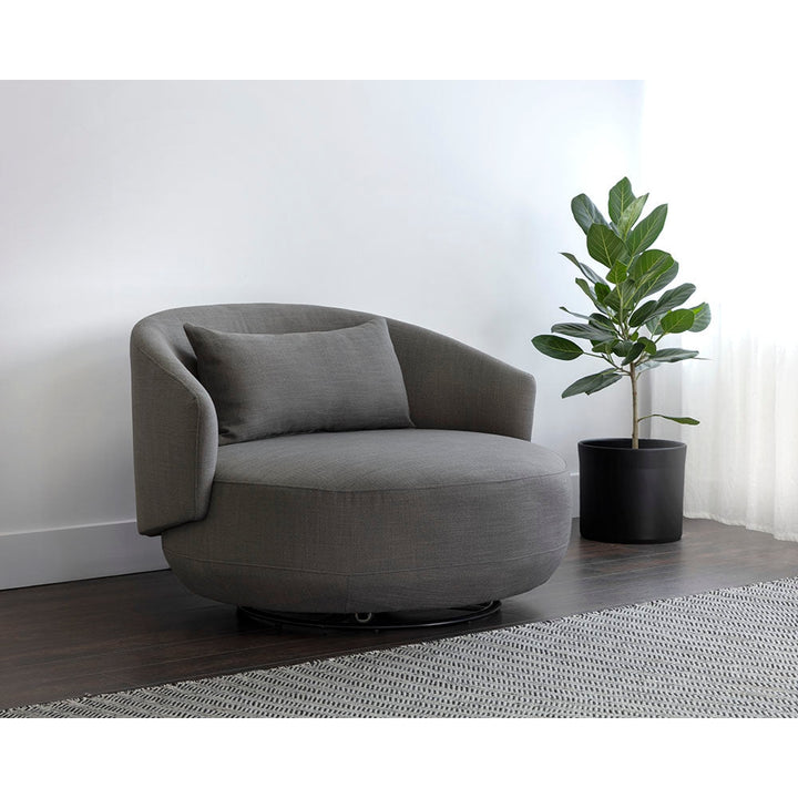 Walsh Swivel Lounge Chair-Sunpan-SUNPAN-107527-Lounge ChairsEffie Linen-8-France and Son
