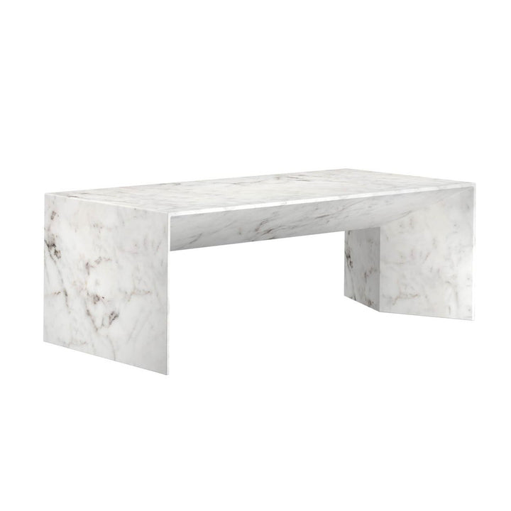 Nomad Coffee Table-Sunpan-SUNPAN-108025-Coffee TablesWhite Marble-3-France and Son