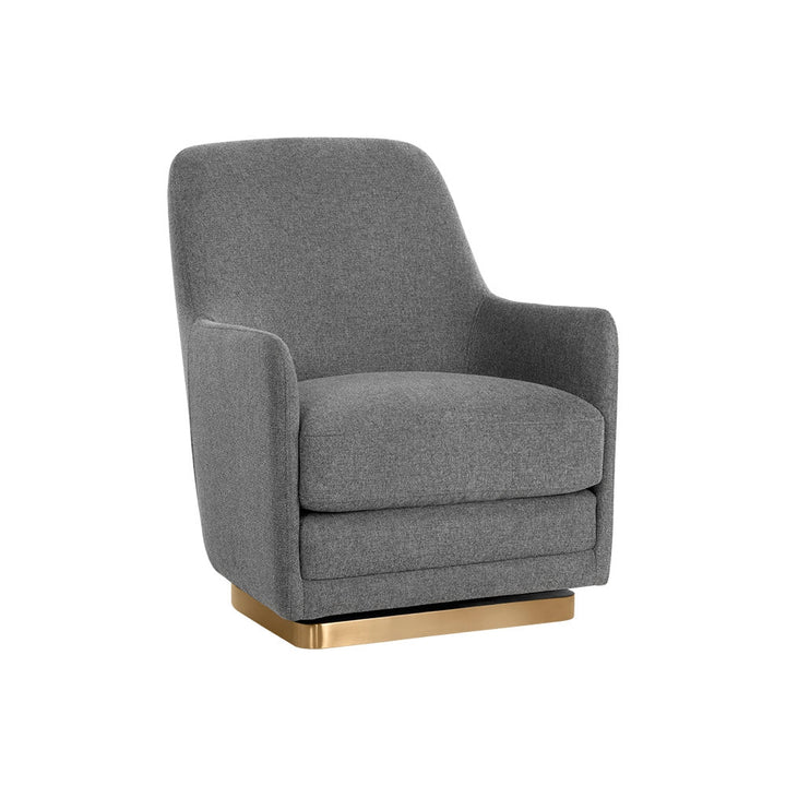 Marcela Swivel Lounge Chair - Belfast Koala Grey-Sunpan-SUNPAN-108046-Lounge Chairs-1-France and Son