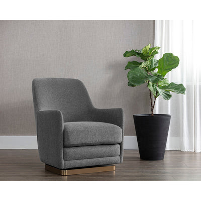 Marcela Swivel Lounge Chair - Belfast Koala Grey-Sunpan-SUNPAN-108046-Lounge Chairs-2-France and Son