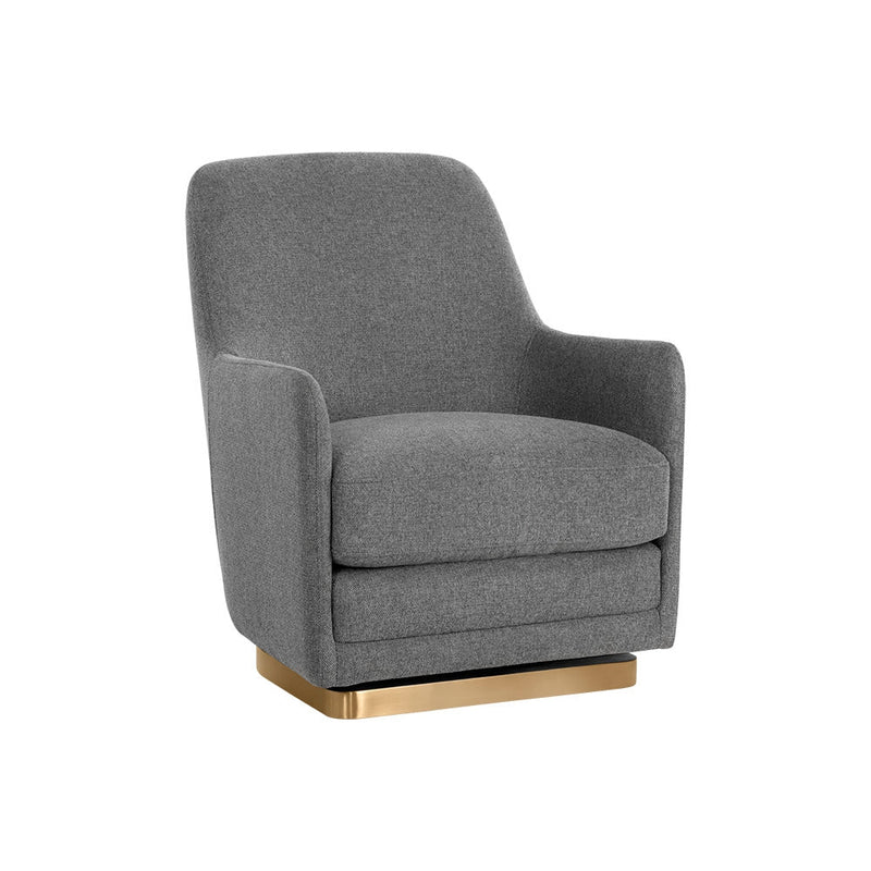 Marcela Swivel Lounge Chair - Belfast Koala Grey-Sunpan-SUNPAN-108046-Lounge Chairs-1-France and Son