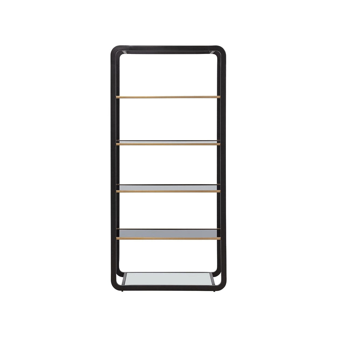 Ambretta Bookcase - Large - Black / Smoke Grey-Sunpan-SUNPAN-108086-Bookcases & Cabinets-3-France and Son
