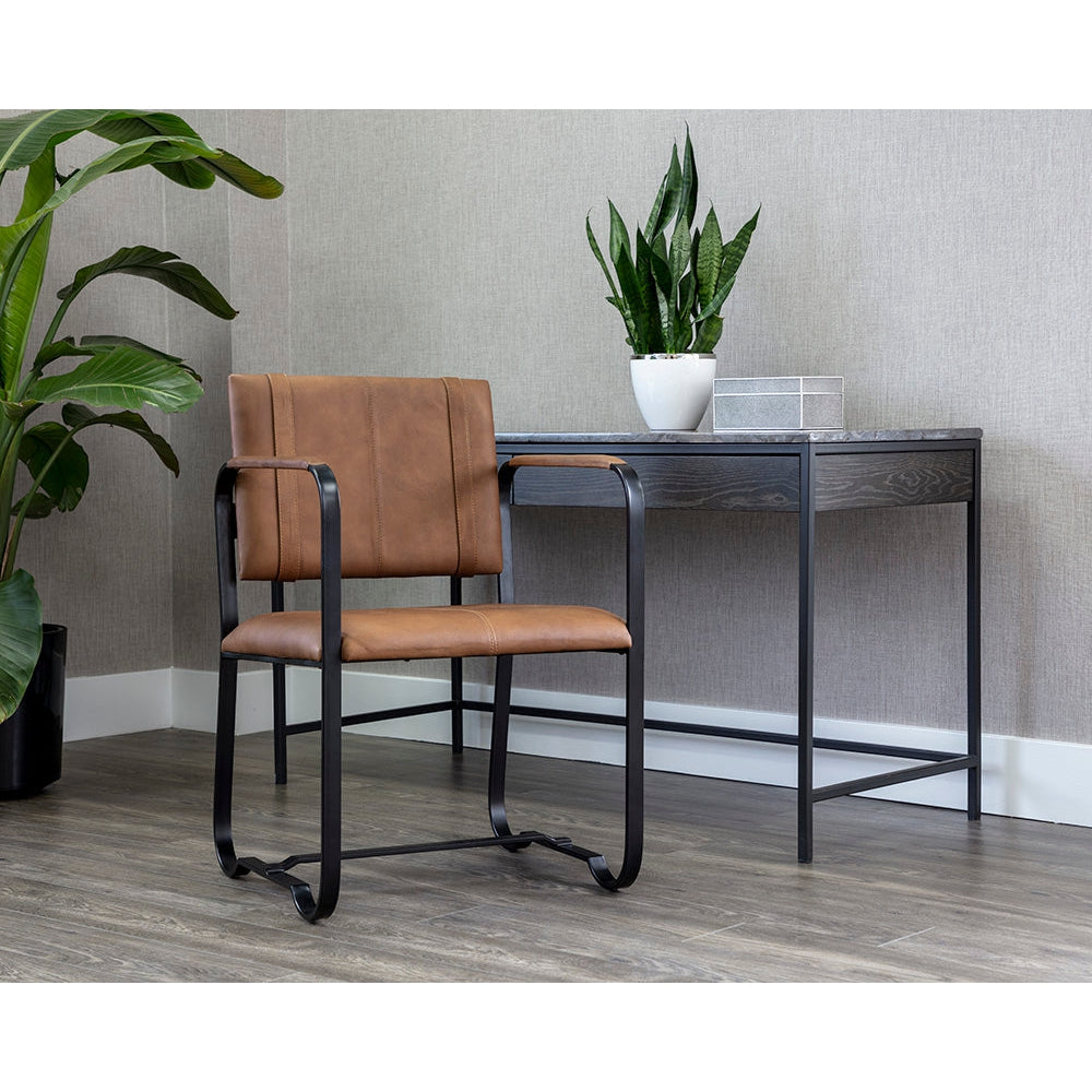 Garrett Office Chair - Cognac Leather-Sunpan-SUNPAN-108098-Task Chairs-2-France and Son