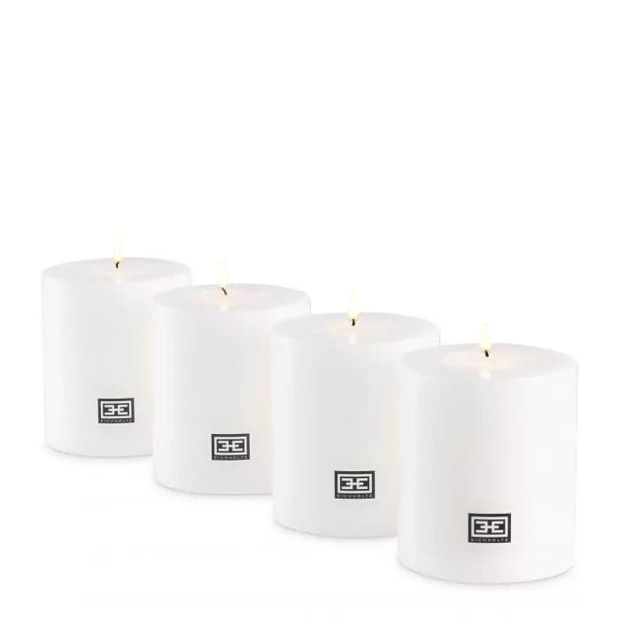 Artificial Candle Ø 8 X H. 9 Cm Set Of 4-Eichholtz-EICHHOLTZ-108114-Decor-1-France and Son