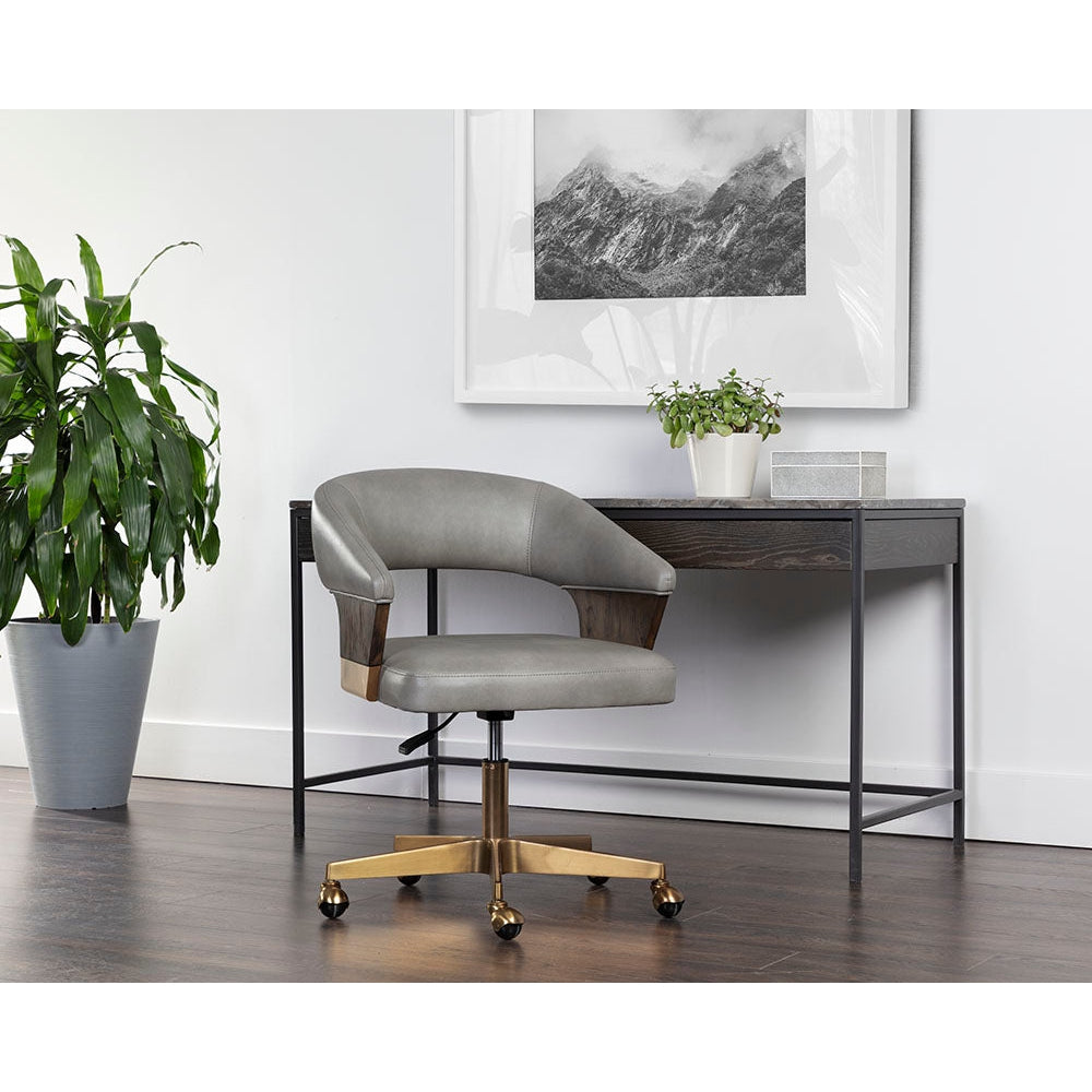 Leonce Office Chair - Bravo Metal-Sunpan-SUNPAN-108157-Task Chairs-2-France and Son