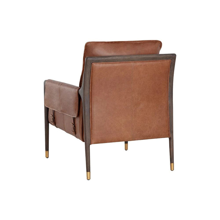 Mauti Lounge Chair-Sunpan-SUNPAN-107793-Lounge ChairsDark Brown / Cortina Ink Leather-9-France and Son