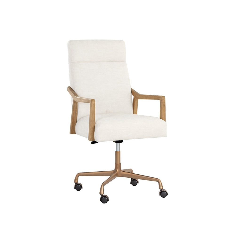 Collin Office Chair - Natural - Heather Ivory Tweed-Sunpan-SUNPAN-108205-Task Chairs-1-France and Son