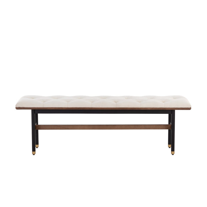 Staten Bench - Black-Sunpan-SUNPAN-108207-BenchesVienna Cream-2-France and Son