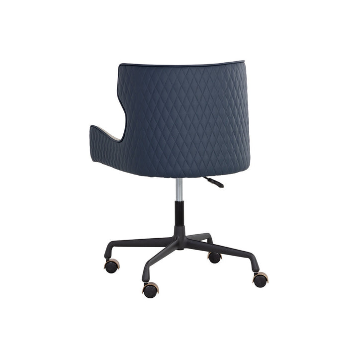 Gianni Office Chair-Sunpan-SUNPAN-108338-Task ChairsDillon Cream / Dillon Thunder-4-France and Son