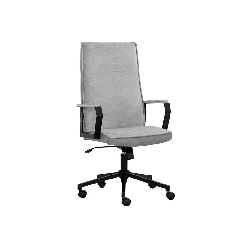 Swanson Office Chair-Sunpan-SUNPAN-108448-Task ChairsPolo Club Stone / Bravo Metal-2-France and Son