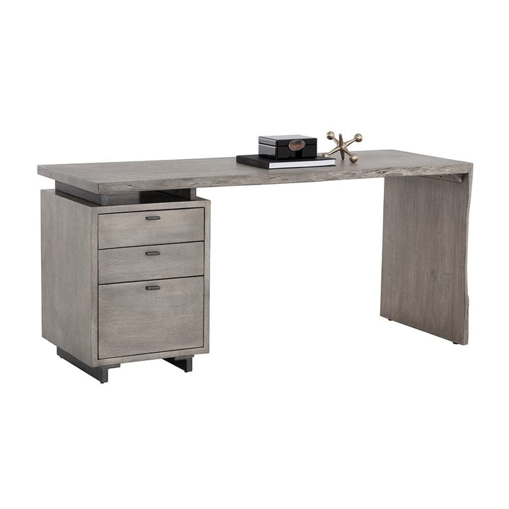 Lewis Desk - Grey-Sunpan-SUNPAN-108480-Desks-1-France and Son