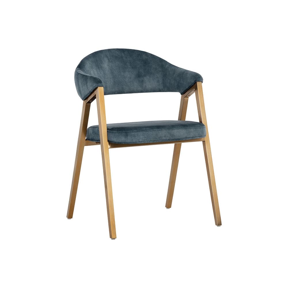 Burgos Dining Armchair-Sunpan-SUNPAN-108484-Dining ChairsNono Petrol-16-France and Son